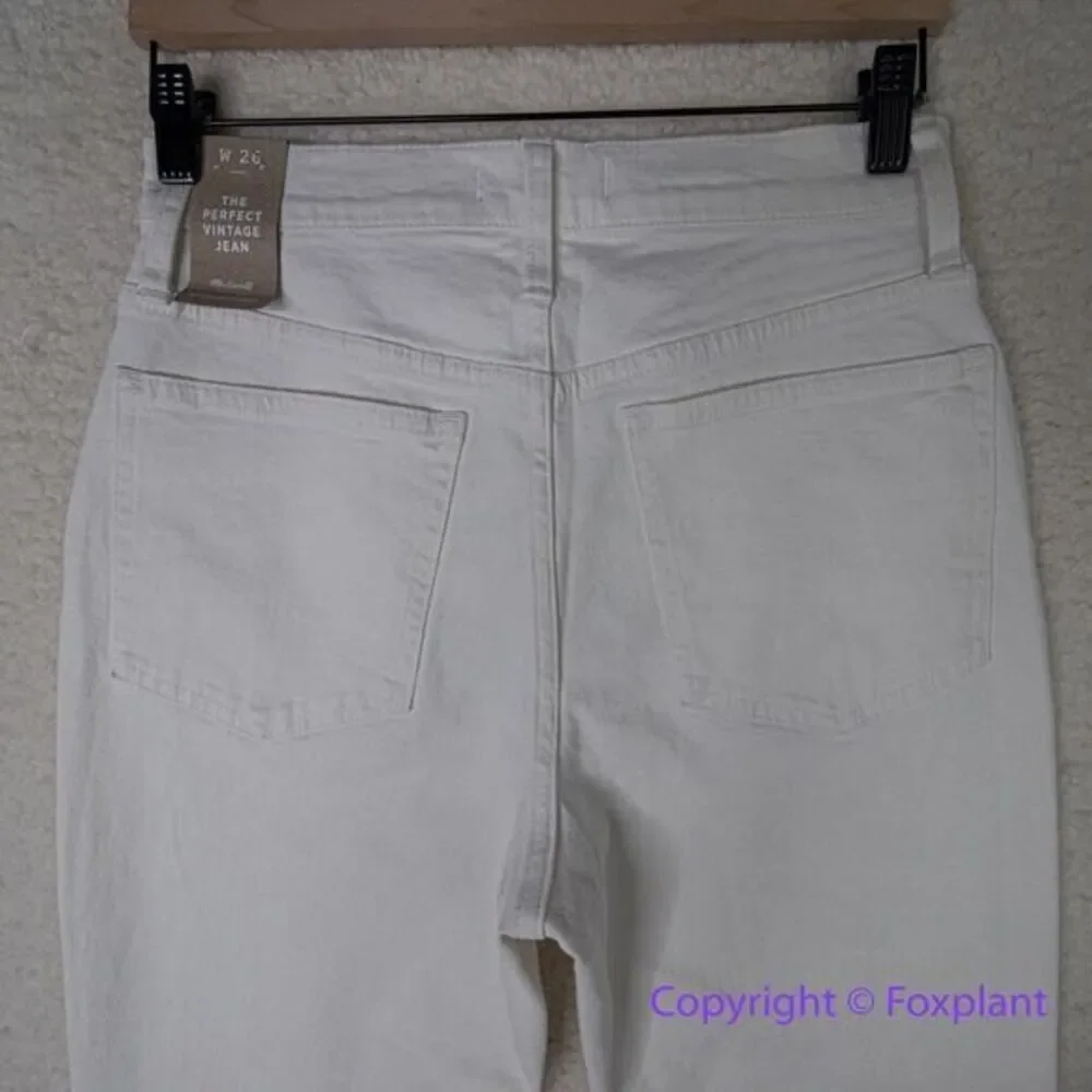 New! Madewell The Perfect Vintage Jean in Tile‎ White, size 26
